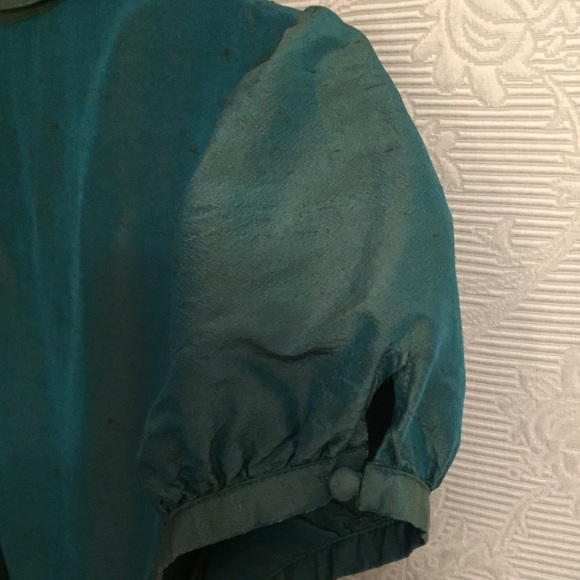 Teal 100% Silk BCBG Max Azria Wrap Dress - Picture 4 of 4