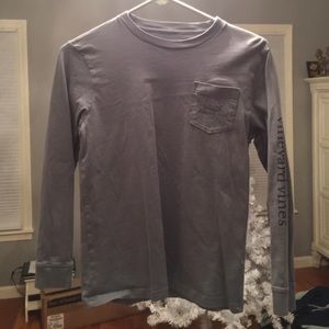 Unisex Grayish Blue Long Sleeve Shirt