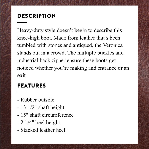 👣SOLD👣Frye Veronica Zip Back Boots // Dark Brown - Picture 4 of 4