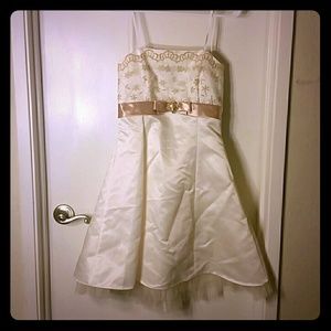 Ivory strapless party dress with tags *brand new*