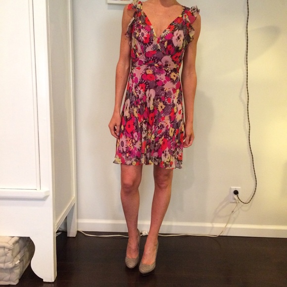 Rebecca Taylor floral chiffon dress