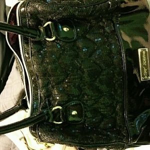 Betsy johnson all black sequin purse!