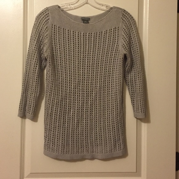 Mesh silver sweater