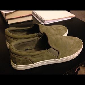 H&M loafer slip ons -- real suede