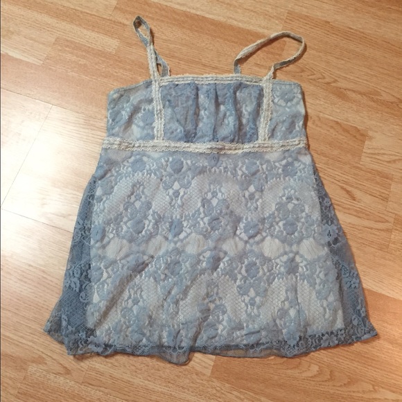 Vintage tank top with lace