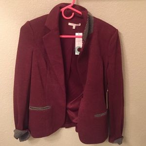 41 Hawthorn Burgundy Blazer with Elbow Patches