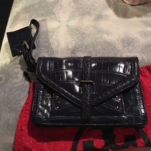 Tory Burch crocodile clutch