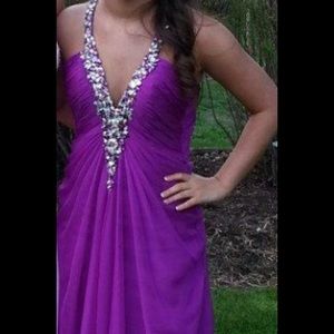 Beautiful purple prom dress