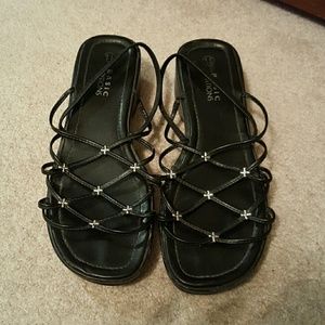 Hardly Worn Size 11 Black Sandals