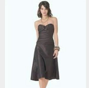 Watters black silk dress