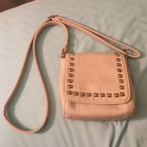 Cream Studded Crossbody
