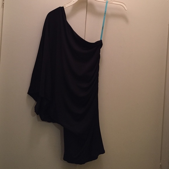 Black one sleeve Marciano dress