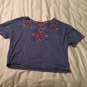 Embroidered crop top