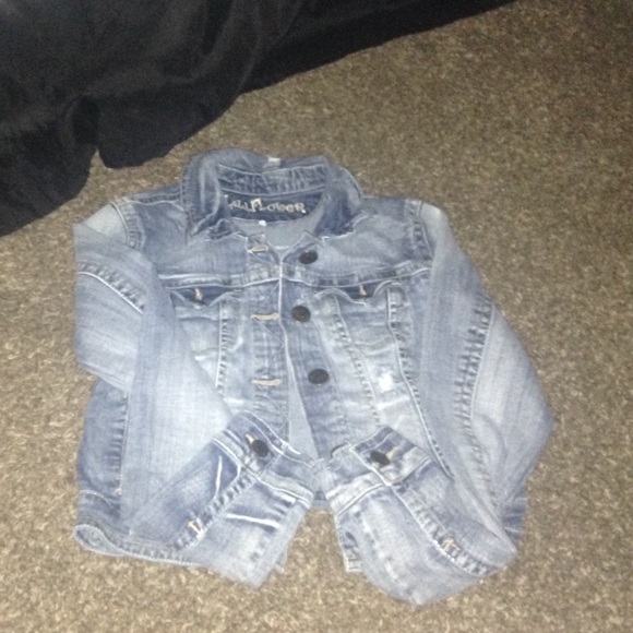 Wallflower distressed denim jacket