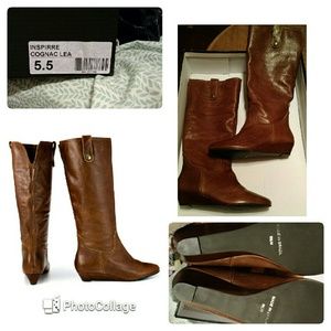 NWT Steve Madden Inspirre cognac brown boots, 5.5