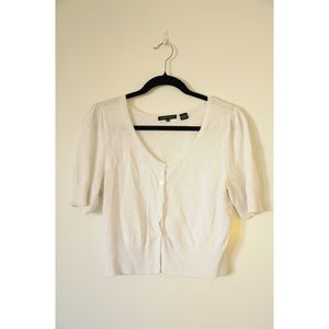White short sleeve cardi