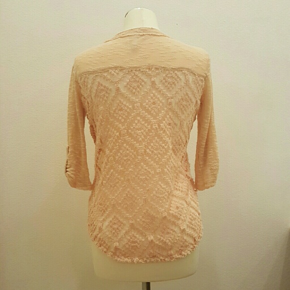 Crocheted Back Blouse - Picture 2 of 2