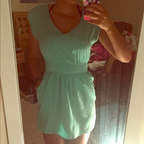 Baby blue sleek dress