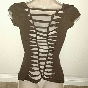 Strappy back tee