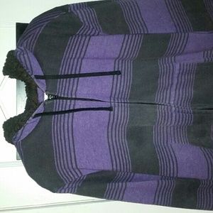 Size XL fleece lined coat with hood