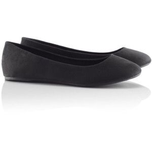 H&M faux suede black flats