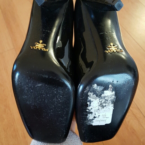 Prada Black Patent Pumps w/gems authentic sz6 - Picture 3 of 4