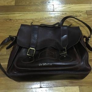 Dr. Martens leather satchel w/ sailor engravings