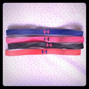 Bundle of 4 under armour workout head bands