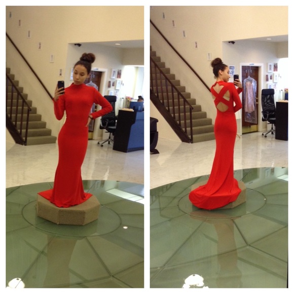 Red gown