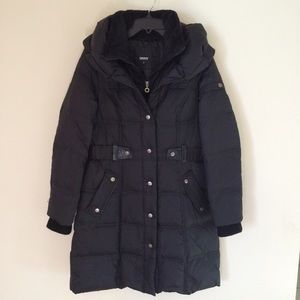 DKNY long puffer coat