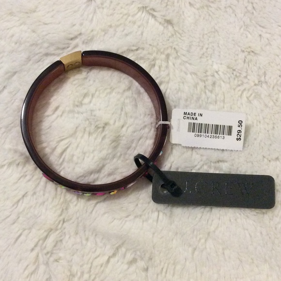 NWT Brown-Toned Pink Wide Crystal Bangle - Picture 3 of 6