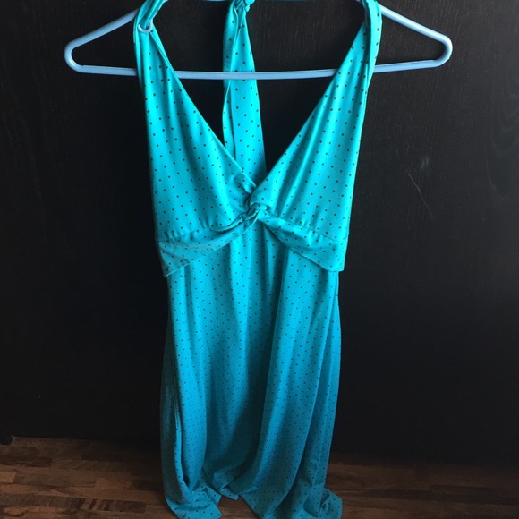 Bcbg halter polka dot dress