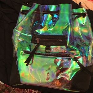 NastyGal Holographic Bucket Bag