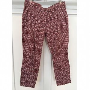 Geometric Pattern Ankle Trouser