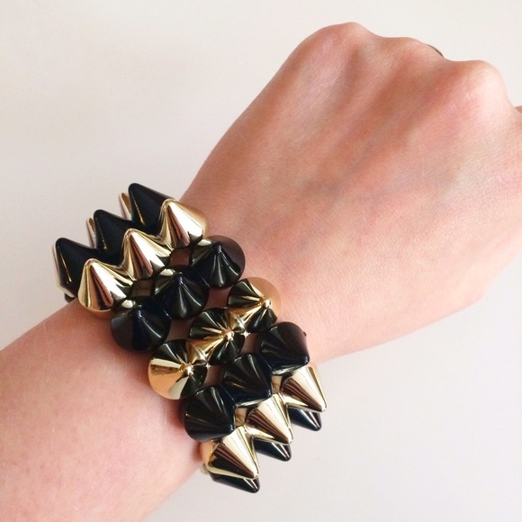 Jewelry - HALF OFF SALE | Black + Gold Spike Cuff Jewelry - HALF OFF SALE | Black + Gold Spike Cuff