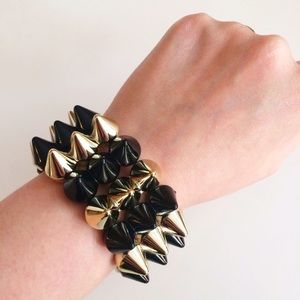 Jewelry - HALF OFF SALE | Black + Gold Spike Cuff Jewelry - HALF OFF SALE | Black + Gold Spike Cuff