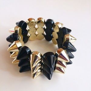 Jewelry - HALF OFF SALE | Black + Gold Spike Cuff Jewelry - HALF OFF SALE | Black + Gold Spike Cuff