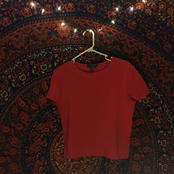 pink crop top