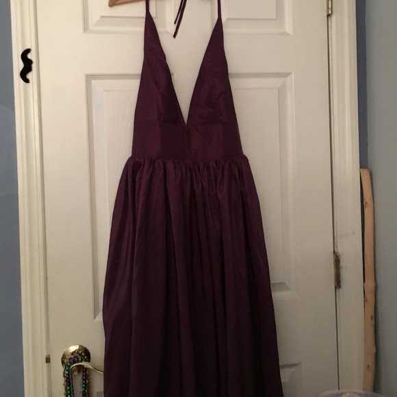 Fame and Partners Purple plunge neck serpent maxi