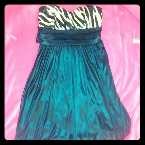 Black zebra homecoming dress