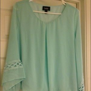 Mint green blouse