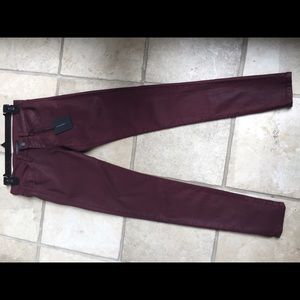 Flying monkey berry wax coated skinny jean