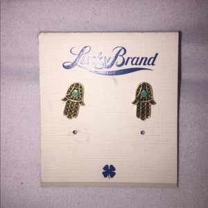 Lucky Brand Hamsa Hand Studs