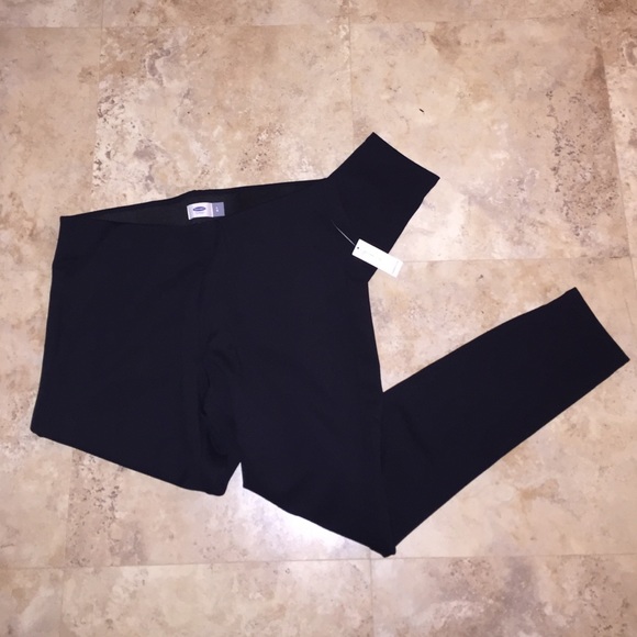 Black Leggings with Thick Waistband