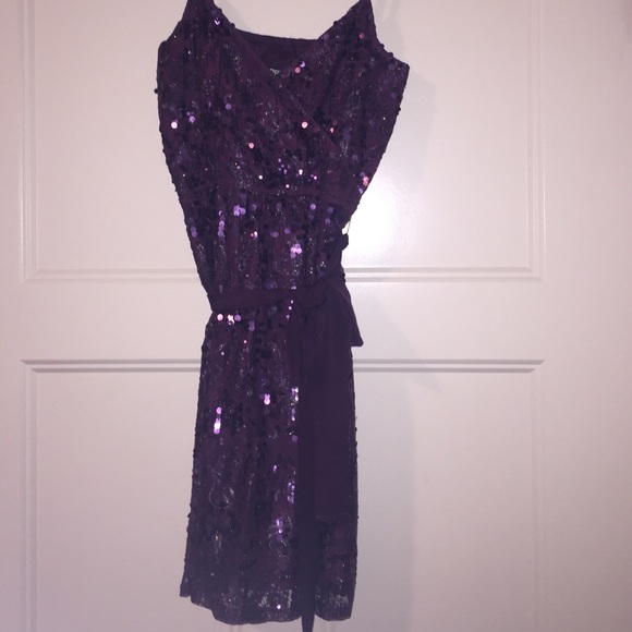 Purple sequins dress