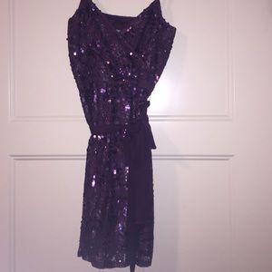 Purple sequins dress