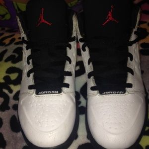 Red & black Nike Air Jordan's