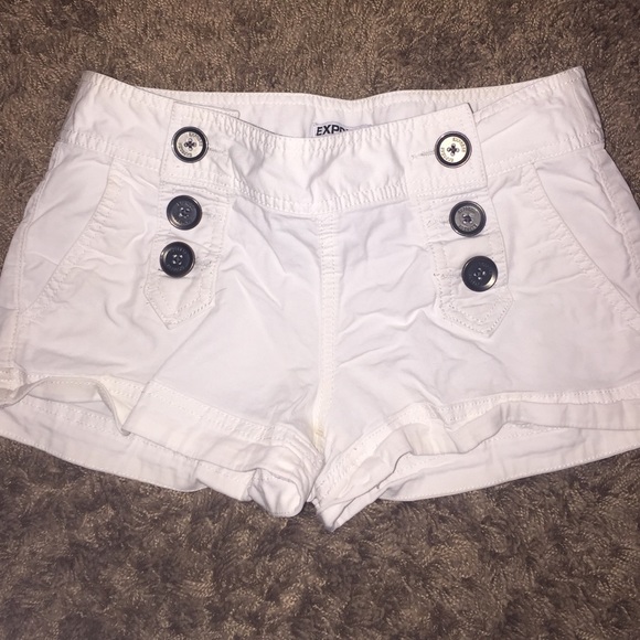 White Sailor shorts from Express
