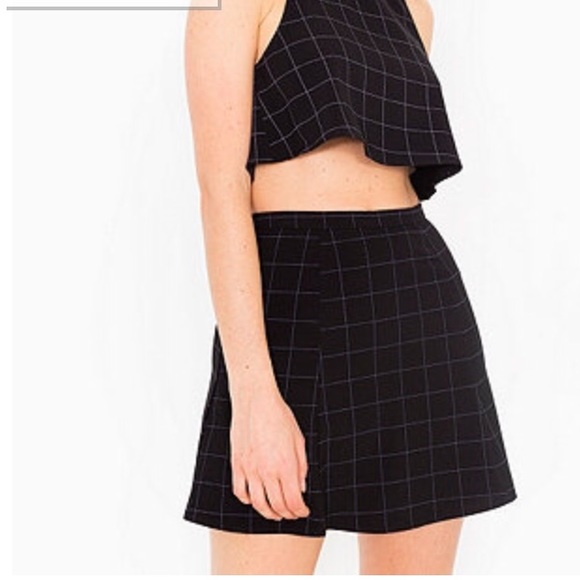 New American Apparel Grid Lulu Mini Skirt