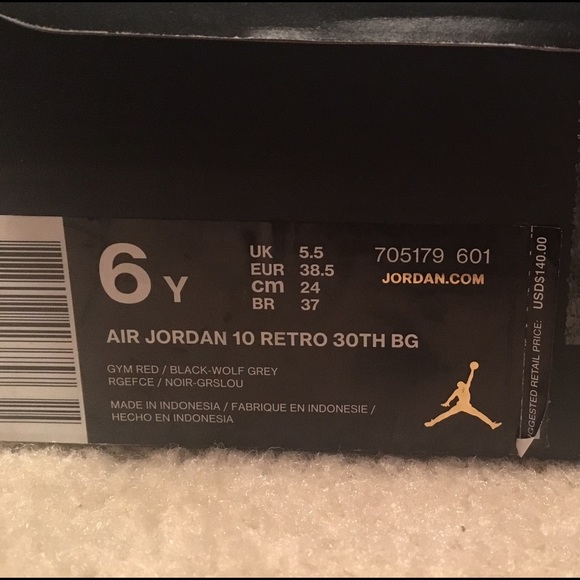 {SOLD} Jordan Retro 10 Bulls Over Broadway 6Y - Picture 3 of 4